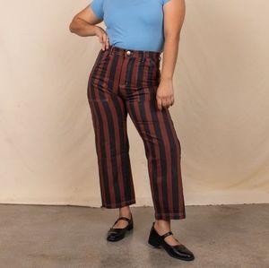 Big Bud Press Work Pants brown stripe size large